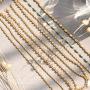 VACRONA Gold Tiny Beaded Bracelet 14K Gold Plated Chain Bracelets for Women Dainty Handmade Bracelet Adjustable Chain Jewelry Gifts