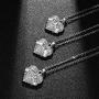 BESPMOSP Big Sis Lil Sis Mom Crystal Heart Pendant Necklace Set Gift for Sister Mothers Day Gift Family Jewelry