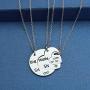 HN HNHB 3 Sister Necklace Bracelet Big Sis Middle Sis Little Sis 3 Piece Cut Heart Necklace Set for Strengthening Sisterhood Adorable Jewerly