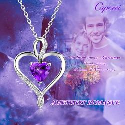 Caperci Classic Sterling Silver Heart Pendant Necklace - Best Christmas Day Necklace for Mom / Wife