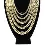 Miami Cuban Link Chain or Bracelet - 24K Real Gold Plated Hip Hop Cuban Link Choker Solid strong clasp Chains Necklace for Mens Boys 6mm 9mm,10mm,12mm,14mm