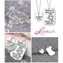 Luvalti Daddys Girl Heart Pendant Necklace - Father Daughter Necklace Set - Best