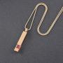 Gold Cremation Jewelry for Ashes Necklace Stainless Steel Crystal Bar Charm Urn Pendants Ashes Cube Memorial Keepsake Jewelry