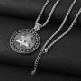 AsAlways Stainless Steel Olive Branch Eye of Horus Egypt Charm Jewelry Good Luck Success Amulet Friendship Cross pendant