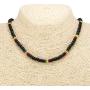 BlueRica Rasta Coconut Beads Necklace (Black - 18'')