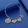 Lcbulu Sister Bracelet Sister Gifts from Sister - Side by Side or Miles Apart We are Sisters Connected by The Heart Bracelet for Sister from Sister