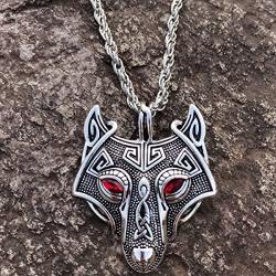 W WOOGGE Mens Necklace Viking Jewelry Norse Amulet Helm of Awe Raven Skull Pendant Gothic Necklace for Women …