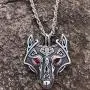 W WOOGGE Mens Necklace Viking Jewelry Norse Amulet Helm of Awe Raven Skull Pendant Gothic Necklace for Women …