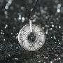 INRENG Mens Stainless Steel Tibetan Buddhist Om Mani Padme Hum Mantra Pendant Necklace Yoga Religious Jewelry