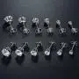 GEMSME 18K White Gold Plated Round Cubic Zirconia Stud Earrings Hypoallergenic Jewelry for Women Men GEMSME 18K White Gold Plated Round Cubic Zirconia Stud Earrings Hypoallergenic Jewelry for Women Men