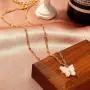 ASHMITA 3PCS Butterfly Necklace Set Cute Colorful Acrylic Butterfly Pendant Clavicle Necklace for Women Jewelry