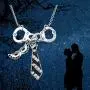 WSNANG Fifty Movie Necklace Freedom Handcuffs Mask Tie Necklace Movie Jewelry Gift
