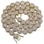 TOPGRILLZ 1 Row 14K Hip Hop Cluster Simulated Diamond Iced Out CZ Tennis Chain Link Necklace for Men TOPGRILLZ 1 Row 14K Hip Hop Cluster Simulated Diamond Iced Out CZ Tennis Chain Link Necklace for Men