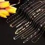 16 Pieces Layered Choker Necklace Adjustable Pendant Necklace Moon Sequins Choker Multilayer Chain Necklace Set for Women Girls