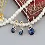 COLORFUL BLING Rose Gold Teardrop Infinity Pendant Necklace Dangle Earring Bridal Pearl Jewelry Sets COLORFUL BLING Rose Gold Teardrop Infinity Pendant Necklace Dangle Earring Bridal Pearl Jewelry Sets