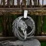 GuoShuang Norse Vikings OdinS Ravens Pendant Necklace Huginn And Muninn Jewelry