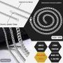 Jewlpire Diamond Cut Miami Mens Cuban Link Chain Necklace, Gold Chain | Silver Chain for Men Boys Women, Hip-Hop & Cool Style, 316L Stainless Steel/18K Gold Plated, 4/6/10mm, 18/20/22/24/26/30 Inch
