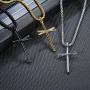 XIEXIELA Baseball Cross Pendant Necklace.Baseball Bats Athletes Stainless Steel Crucifix Pendant Chain Necklaces 22'' Rope Chain for Teen Boys Men Women Girls