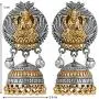 Aheli Indian Traditional Goddess Laxmi Crafted Vintage Oxidized Jhumki Dangle Earrings Ethnic Wedding Temple Antique Jewelry for Women Aheli Indian Traditional Goddess Laxmi Crafted Vintage Oxidized Jhumki Dangle Earrings Ethnic Wedding Temple Antique Jewelry for Women