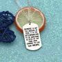 CAROMAY Pendant Necklace Inspirational Graduation Gift Courage is Not The Absence of Fear for Men Women Son Girls