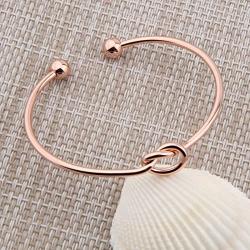 MAOFAED Love Knot Bangle Bridesmaid Jewelry Set or  Single Tie The Knot  Cuff Bracelet