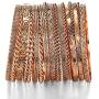 Ensoul Flower Mixed Metal Aztec African Indian Vintage Bangle&Bracelets for Women Set of 19/2.68'' Dia