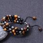 PINZHIGAO 8mm Lava Rock Bracelet Adjustable Bracelet Bead Chakra Bracelet 7 Chakras Healing Bracelet .Yoga Stone Beads Bracelets Meditation Relax Anxiety Bangle for Womens Mens