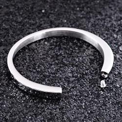 Cremation Urn Bracelet Engraved Always in My Heart Memorial Stainless Steel Waterproof Bracelet