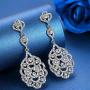 mecresh Wedding Teardrop Dangle Crystal Rhinestone Chandelier Earrings for Brides/Birthday/Party/Dinner Gift