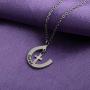 BAUNA Horse Gift Jewelry Good Luck Horseshoe Pendant Necklace with Cross Charm for Cowgirl Cowboy