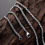 LUCKYOON 18'' inch Necklace Chain DIY Jewelry Silver Plated Steel Bead Box Square Twist
