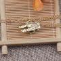 MIXIA Anime Colorful 3D Robot Necklace Hip Hop Mechanic Charm Necklaces Gold Silver Chain Choker Jewelry for Women Men Gift 18''