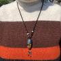 Simurg 7 Chakra Healing Stone Pendant Necklace for Meditation, Energy Enhancing, Protection and Spiritual Healing
