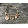 Infinity Collection 60th Birthday Charm Bangle Bracelet, Rose Gold Fabulous and Sixty Birthday Gift for Women