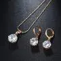 18K Gold Plated Jewelry Set For Women Girls Cubic Zirconia Pendant Necklace And Dangle Earrings Sets Hypoallergenic CZ Bridal Wedding Gifts For Her 18K Gold Plated Jewelry Set For Women Girls Cubic Zirconia Pendant Necklace And Dangle Earrings Sets Hypoallergenic CZ Bridal Wedding Gifts For Her