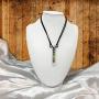 Mia Jewel Shop Rainbow Chakra Beaded Hexagonal Healing Gemstone Crystal Point Pendant Adjustable Necklace