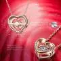 DANCING HEART Valentines Day Women Gifts for Christmas 925 Sterling Silver Love Heart Pendant Necklace Rose Gold Plated Jewelry with 5A Cubic Zirconia Birthday Gifts for Daughter Wife Girlfriend Sister
