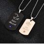 Blowin His Queen Her King Couple Necklace His Hers Stainless Steel Crown Tag Pendant, Christmas Anniversary Valentines Gift for Lover