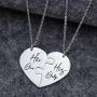 LIUANAN Inspirational Matching Heart Necklaces for Women Stainless Steel Personalized Jewelry Gift for Birthday
