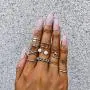 10-20 Pcs Vintage Knuckle Stackable Rings Set for Women, Bohemian Gold/Silver Plated Comfort Fit VSCO Wave Joint Finger Rings Gift 10-20 Pcs Vintage Knuckle Stackable Rings Set for Women, Bohemian Gold/Silver Plated Comfort Fit VSCO Wave Joint Finger Rings Gift