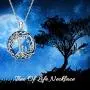 TOUPOP,Mothers Day Gifts from Daughters Sterling Silver Tree of Life Necklace with Blue Circle Crystal Jewelry Gifts for Mom Women Birthday TOUPOP,Mothers Day Gifts from Daughters Sterling Silver Tree of Life Necklace with Blue Circle Crystal Jewelry Gifts for Mom Women Birthday
