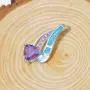 CiNily Heart Pendant Necklace 14K White Gold/Rose Gold Plated Opal Jewelry for Women Girls CiNily Heart Pendant Necklace 14K White Gold/Rose Gold Plated Opal Jewelry for Women Girls