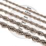 Savlano 2mm-5mm Stainless Steel Rose Gold Color Rope Twist Necklace Chain for Men & Women Comes in 16-30 inches Gift Box