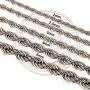 Savlano 2mm-5mm Stainless Steel Rose Gold Color Rope Twist Necklace Chain for Men & Women Comes in 16-30 inches Gift Box