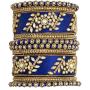 Aheli Traditional Wedding Designer Silk Thread Faux Stone Studded Bridal Bangle Set Chuda Indian Ethnic Bollywood Fashion Jewelry for Women