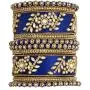 Aheli Traditional Wedding Designer Silk Thread Faux Stone Studded Bridal Bangle Set Chuda Indian Ethnic Bollywood Fashion Jewelry for Women