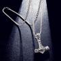 Ropman Gold Norse Viking Jewelry Men Necklace Thor Hammer Mjolnir Necklace Amulet Scandinavian Stainless Steel Pendant Valknut Free 23 Inch Chain