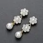 HapiBuy Crystal Pearl floral Design Wedding Jewelry Set Necklace and Earring for Women and Brides Gold Color HapiBuy Crystal Pearl floral Design Wedding Jewelry Set Necklace and Earring for Women and Brides Gold Color