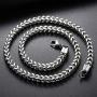 LuxglitterLin Miami Cuban Link Chain Necklace for Men Women 4mm to 6mm Wide 18''-30'' long Curb Chain Stainless Steel Hip Hop Jewelry