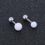 Gorgeous Fire Opal Ball Stud Earring Stainless Steel Helix Conch Cartilage Earring for Girl Women
